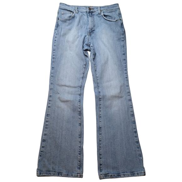 Vintage Y2K Vigoss Boot Jeans Womens 13/14 Mid Rise Rise Stretch Distressed - Picture 2 of 11